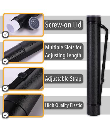 Mr. Pen Black Extendable Poster Tube with Strap - Telescoping Art & Poster Transport Tube for Storage and Carrying - Ideal for Blueprints and Posters - Buy Online on GoSupps.com