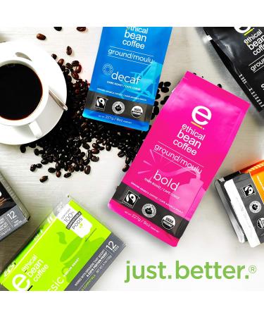 Ethical Bean Coffee Bold Dark Roast Fairtrade Organic Coffee 227g (Pack of 6) 1.36 kg (Pack of 1) Bold Dark Roast - Buy Online on GoSupps.com