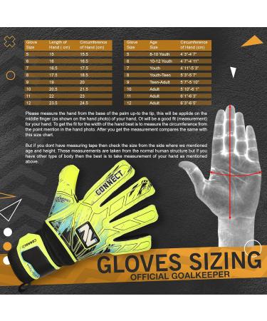 Super Grip Latex Goalkeeper Gloves for Kids | Fluorescent Yellow Football Gloves for Boys & Girls | Junior Training Gear - Buy Online on GoSupps.com