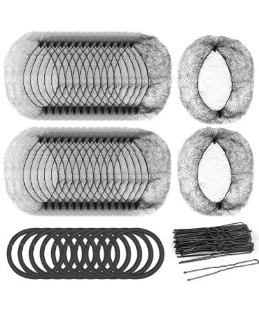Teenitor Black Individual Invisible Hair Net Set 30pcs Hair Bun Invisible Elastic Edge Mesh Nets for Ballet Girl Women Dance Child 10pcs Elastic Hair Ties & 40pcs U Shape Hair Pins Hair Net for Bun - Buy Online on GoSupps.com