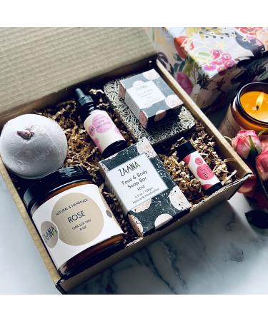 ZAAINA Premium Rose Spa Gift Set for Women Mother's Day Spa Kit Birthday Gifts for Women Natural and Clean Luxury Care Package Relaxing and Pampering Self Care Spa Gift Basket for Mom Best Friend Wife Sister or He... - Buy Online on GoSupps.com