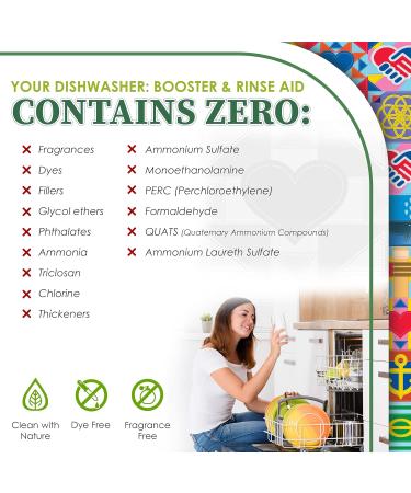 Truly Free Natural Dishwasher Booster & Rinse Aid | Non-Toxic Formula for Tough Stains & Water Spots | Reusable Bottle & Refill Starter Kit - Buy Online on GoSupps.com