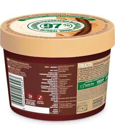 Garnier Fructis Cocoa Butter Hair Food smoothing mask for frizzy and unruly hair 400ml - Buy Online on GoSupps.com