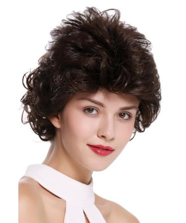 WIG ME UP M-270-6: Women's 80s Brown Short Teased Wig - Voluminous Wild Style - Buy Online on GoSupps.com