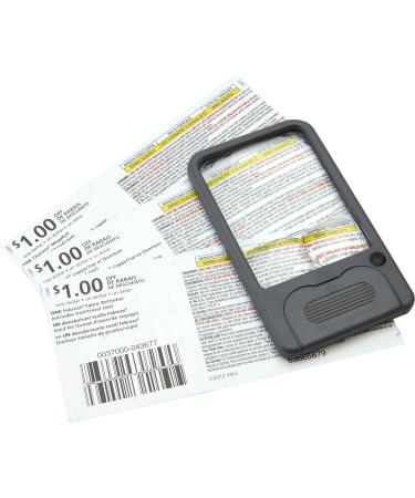 Carson LED Lighted Pocket Magnifier Grey - 2.5x, 4.5x, and 6x Zoom - PM-33 - Buy Online on GoSupps.com