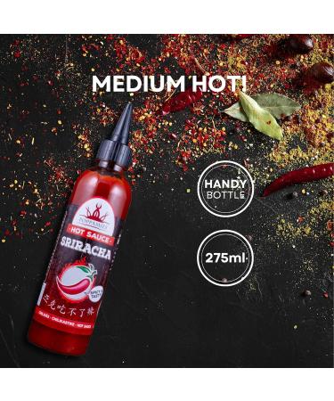 Poppamies Sriracha Hot Sauce - Award-Winning Gluten-Free Lactose-Free Vegan Sauce - 275g | International Flavor Awards 2019 - Buy Online on GoSupps.com