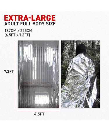 MIL-SPEC Emergency Space Blankets - 12-Pack for Survival, Camping, Hiking, Marathon & Extreme Weather Shelter - Buy Online on GoSupps.com