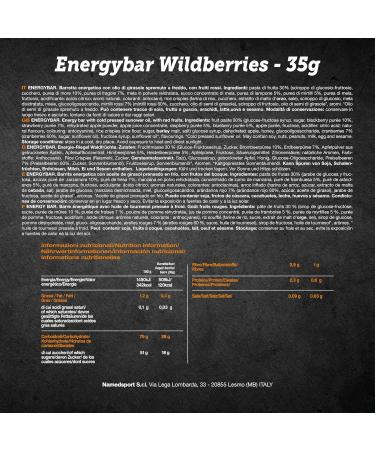 NAMEDSPORT SUPERFOOD High Energy Bar with Rice Crispies and Real Fruit Wild Berries Flavour Box of 12 x 35g bars - Buy Online on GoSupps.com