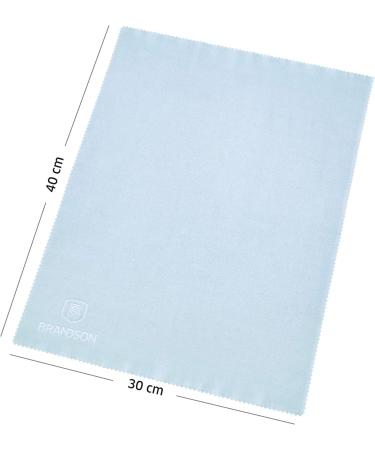 Buy Brandson XXL Glasses Cleaning Cloths (30x40 cm) - 2 Pack Microfiber Towels for Glasses Cell Phones & Displays - Washable Light Blue - Buy Online on GoSupps.com