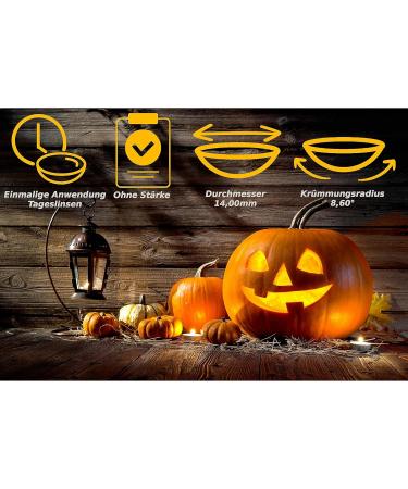 Buy Colored Daily Contact Lenses for Halloween - White & Red Zombie Cosplay - 2 Piece Pair - Buy Online on GoSupps.com