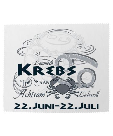 Glasses cleaning cloth glass cleaning cloth zodiac sign Cancer 15x18 cm incl. packaging
