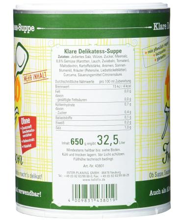 Tellofix Clear Delicacy Soup - Mild Vegan Broth No Flavor Enhancers Dyes or Preservatives - 650g - Buy Online on GoSupps.com