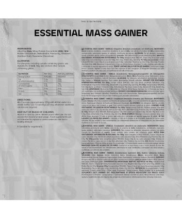 Bulk Essential Mass Gainer Protein Shake for Weight Gain Vanilla 2.5 kg Vanilla 2.5kg - Buy Online on GoSupps.com