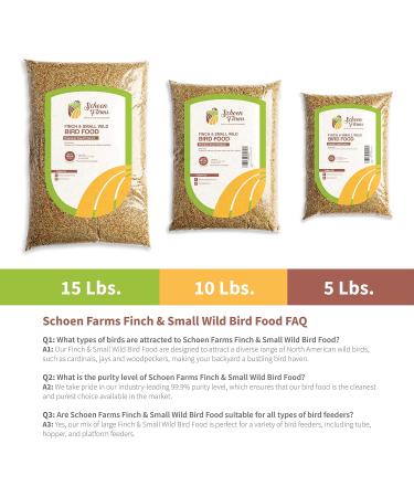 Schoen Farms Finch and Small Wild Bird Seed Food Mix (10 LBS) 1 count (Pack of 1) - Buy Online on GoSupps.com