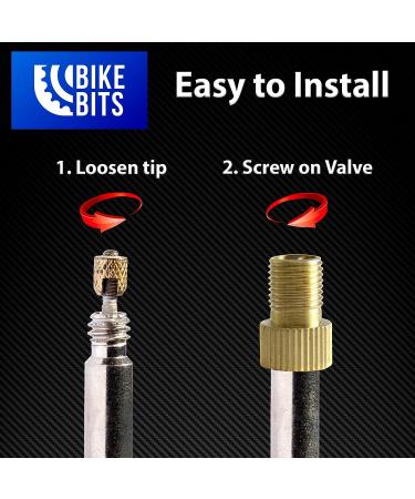 Bike Bits Brass Presta Valve Adapter (4 Pack) - Convert to Schrader, Inflate With Bike Pump or Air Compressor - Buy Online on GoSupps.com