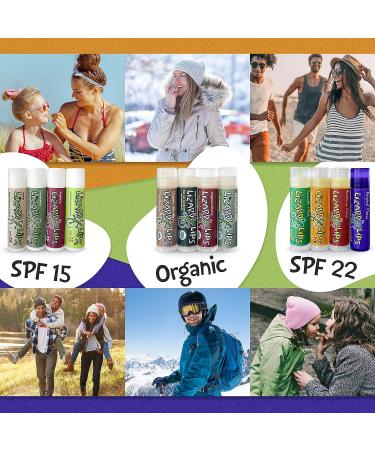 Lizard Lips USDA Certified Organic - 4 Flavor Variety Pack | Natural Lip Balm Sampler - Buy Online on GoSupps.com