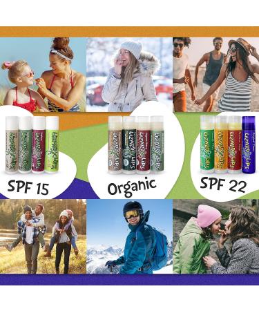 Lizard Lips USDA Certified Organic 4 Pack - Eucalyptus Mint | Natural Lip Balm Set - Buy Online on GoSupps.com