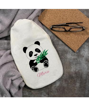Personalized Hot Water Bottle with Cover - Custom Text & Design | Cozy 800ml Panda Heat Bottle | Perfect Gift Idea for Adults & Kids - Buy Online on GoSupps.com