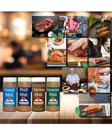 Big Cock Ranch Gourmet Seasoning Bundle - Special, Bull, Good, and Chicken Shit - Gluten-Free, No MSG - 4-Pack Variety Set - 13oz, 12oz, 11oz - Buy Online on GoSupps.com