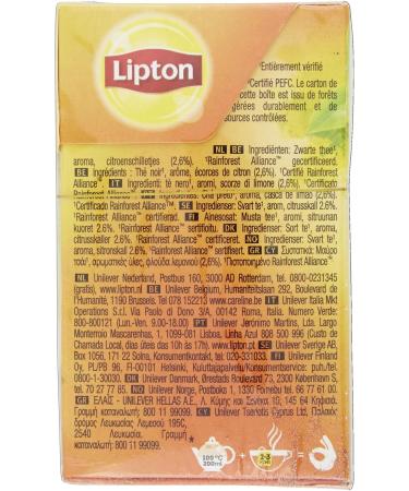 Lipton Tea Bags | Lemon | 34gr/1.2oz - 20 Bags - Buy Online on GoSupps.com