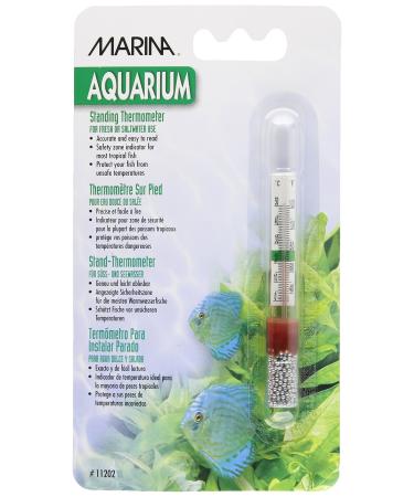 Marina Standing Thermometer, Fahrenheit and Celsius Aquarium Thermometer, 11202