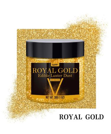 Edible Glitter Powder - 30g Royal Gold Metallic Food Coloring for Drinks Cakes & Cocktails | International Shipping - Buy Online on GoSupps.com