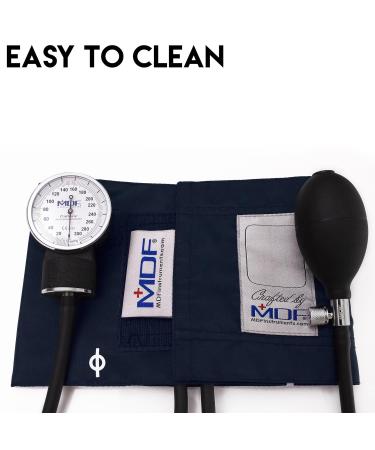 MDF Calibra Aneroid Blood Pressure Monitor - Manual - Blue Navy Plastic for Emergency Services & Doctor's Practice | International Shipping - Buy Online on GoSupps.com