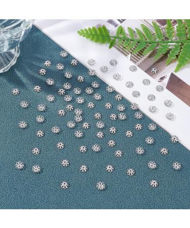 UNICRAFTALE 7mm Stainless Steel Flower Bead Caps - 300pcs for Jewelry Making - Buy Online on GoSupps.com