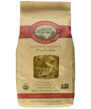 MONTEBELLO Organic Farfalle Pasta, 16 OZ