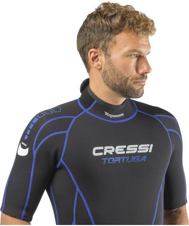 Cressi Men's 2.5mm Shorty Wetsuit for Warm Water Activities - Small Black/Blue - Buy Online on GoSupps.com