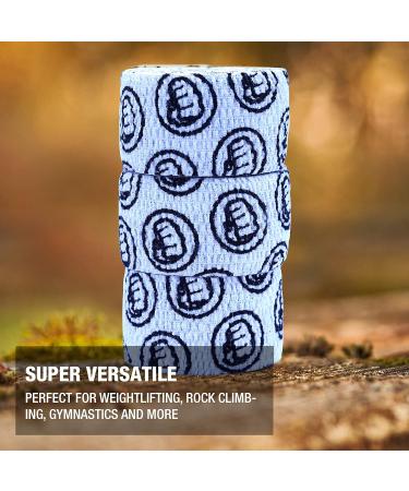 WOD Nation Weightlifting Hook Grip Tape - Bulk Pack 23 Ft/Roll - Comfortable Stretchy Athletic Tape for Weight Lifting Cross Training - Thumb Wrist & Finger Protection White 3pk (23ft Per Roll) - Buy Online on GoSupps.com
