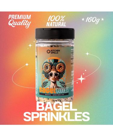Bagel Goddess Sprinkles - Versatile Bagel Seasoning Blend - Crunchy Topping for Bagels, Salads, and Veggies - 160g - Buy Online on GoSupps.com