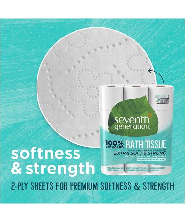 Seventh Generation White Toilet Paper 2-Ply | 100% Recycled | 24 Rolls | 240 Sheets Per Roll | Pack of 2 - Buy Online on GoSupps.com