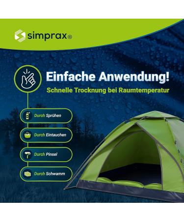 SimPrax Climate-Neutral Tent Impregnation Spray - Oeko-Tex Eco-Passport | UV-Stable Biodegradable 500ml - Suitable for International Shipping - Buy Online on GoSupps.com