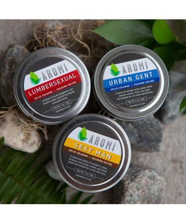 Aromi Solid Cologne | Cashmere Woods and Musk Scent Powdery Fragrance Musk Travel Alcohol-Free Concentrated Wax-Based Scent Men's Stocking Stuffer Gift (Lumbersexual) - Buy Online on GoSupps.com