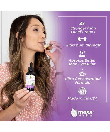 Maxx Herb Passion Flower Extract - Max Strength Liquid for Relaxation & Stress Relief - Alcohol-Free - 4 Oz Bottle - Buy Online on GoSupps.com
