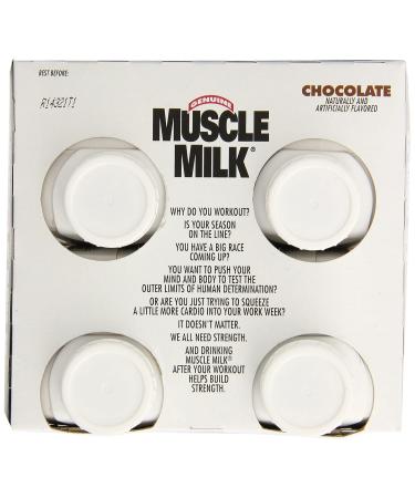 Cytosport Muscle Milk Genuine Ready-to-Drink Supplement Chocolate 11 Fl Oz (Pack of 4) - Buy Online on GoSupps.com