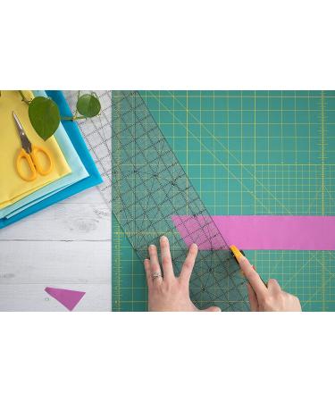 OLFA 6x24 Frosted Acrylic Ruler (QR-6x24) - Non Slip Grid & Angle Markings for Fabric Cutting, Sewing, Quilting - Buy Online on GoSupps.com