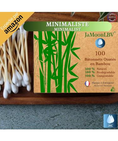 Bamboo Cotton Buds | JaMoonLBV JmL French Brand | 1000 Cotton Buds | Biodegradable & Compostable - Buy Online on GoSupps.com