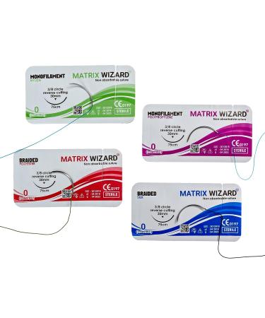 Sterile Sutures Thread with Needle and Tools Kit - 28PK for First Aid, Trauma Practice, Taxidermy, and Medical Students - Buy Online on GoSupps.com