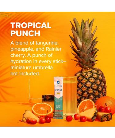 Liquid I.V. Hydration Multiplier - Tropical Punch Electrolyte Drink Mix - 16 Stick Pack - Non-GMO - Buy Online on GoSupps.com