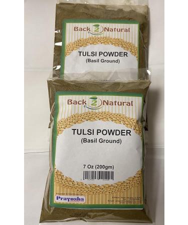 Back2Natural (B2N) Brand Basil (Tulsi) Powder (7 OZ) 200 GRM | Tulsi Powder Holy Basil Powder | Kosher and Non - Irradiated - Buy Online on GoSupps.com