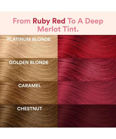 INH Ruby Red Semi-Permanent Hair Color Depositing Conditioner 6oz - Safe Temporary Hair Dye for Vibrant Red Hair - Buy Online on GoSupps.com