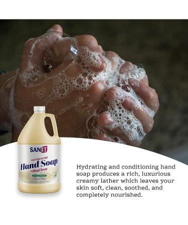 Sanit Silky Clean Antibacterial Hand Soap Refill - Coconut Oil & Aloe Vera - Moisturizing Wash - 1 Gallon - Hawaii Tropical - Buy Online on GoSupps.com