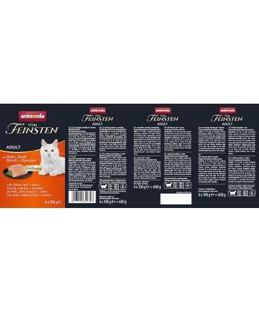 Animonda Finest Adult Cat Food - Wet Feasts with Chicken Beef & Carrots | 6 x 100g | International Shipping - Buy Online on GoSupps.com