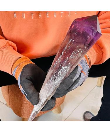 Specimen Natural Amethyst Quartz Cluster Crystal Specimen Scepter Power Gem Reiki Crystal Stone - Buy Online on GoSupps.com