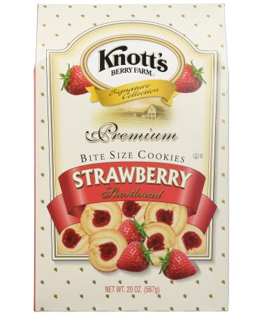 Knotts Berry Farm Premium Bite Sized Strawberry Shortbread Cookies 20 oz Gift Box