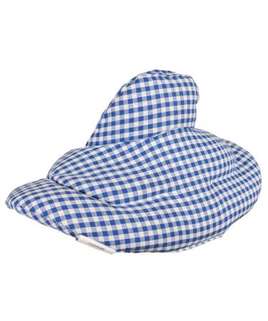 Neck pillow with stand-up collar blue-white - grape seed pillow - neck pillow heat pad - a very cozy neck warmer