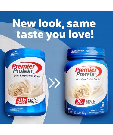 Premier Protein Shake MINIs Vanilla 22g Protein 120 Calories Pack of 12 & Powder Vanilla Milkshake 30g Protein 17 Servings 23.3 Ounces - Buy Online on GoSupps.com