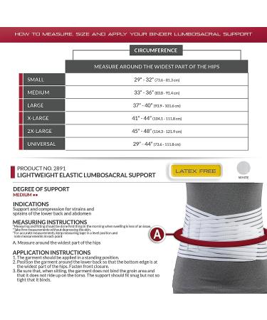 OTC 7-inch Lower Back Lightweight Compression Elastic Lumbosacral Support - Medium Black - Buy Online on GoSupps.com